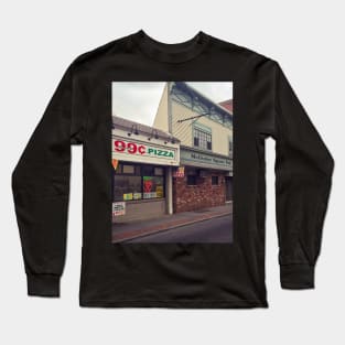 Pizza Pub Buildings Street Jersey City NJ Long Sleeve T-Shirt